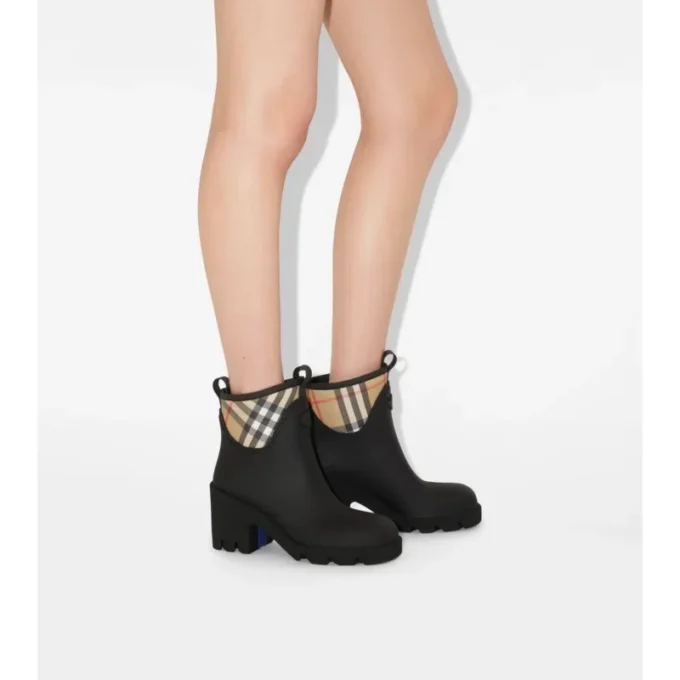 Botas bajas con tacón y estampado Marsh de caucho Botas bajas con tacón y estampado Marsh de caucho