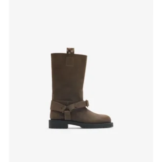 Botas bajas de ante suave estilo silla de montar 