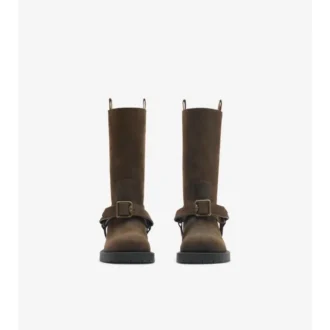Botas bajas de ante suave estilo silla de montar 