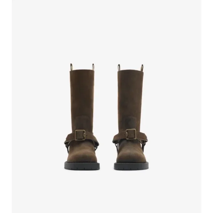 Botas bajas de ante suave estilo silla de montar Botas bajas de ante suave estilo silla de montar
