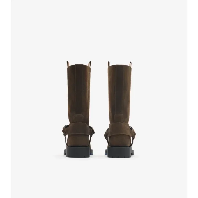 Botas bajas de ante suave estilo silla de montar Botas bajas de ante suave estilo silla de montar