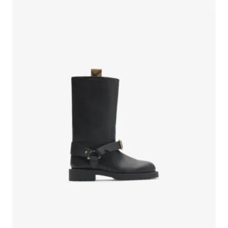 Botas bajas de silla de montar de piel suave 