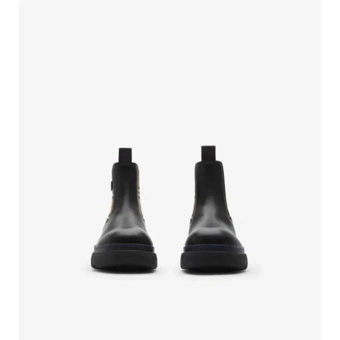 Botas Chelsea bajas de cuero tipo creeper Botas Chelsea bajas de cuero tipo creeper