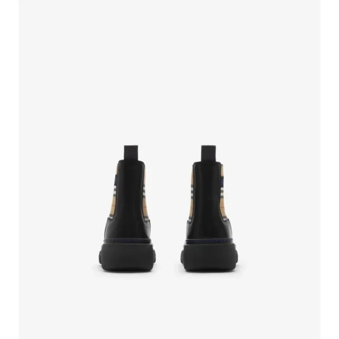 Botas Chelsea bajas de cuero tipo creeper Botas Chelsea bajas de cuero tipo creeper