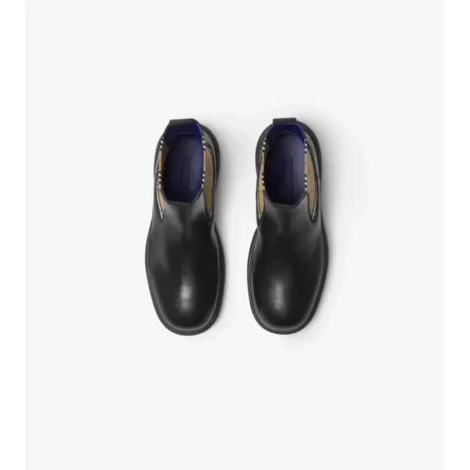 Botas Chelsea bajas de cuero tipo creeper Botas Chelsea bajas de cuero tipo creeper