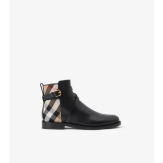 Botas de cuadros y cuero