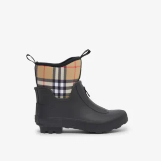 Botas de lluvia de neopreno y goma con estampado Vintage Check