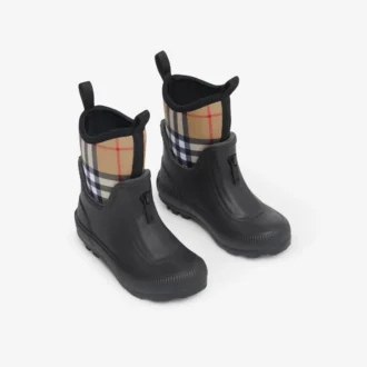 Botas de lluvia de neopreno y goma con estampado Vintage Check