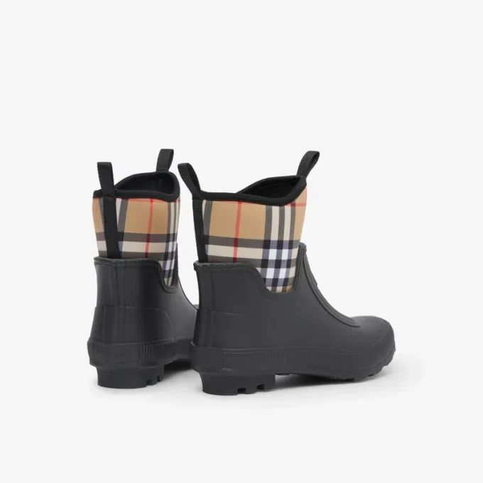 Botas de lluvia de neopreno y goma con estampado Vintage Check Botas de lluvia de neopreno y goma con estampado Vintage Check
