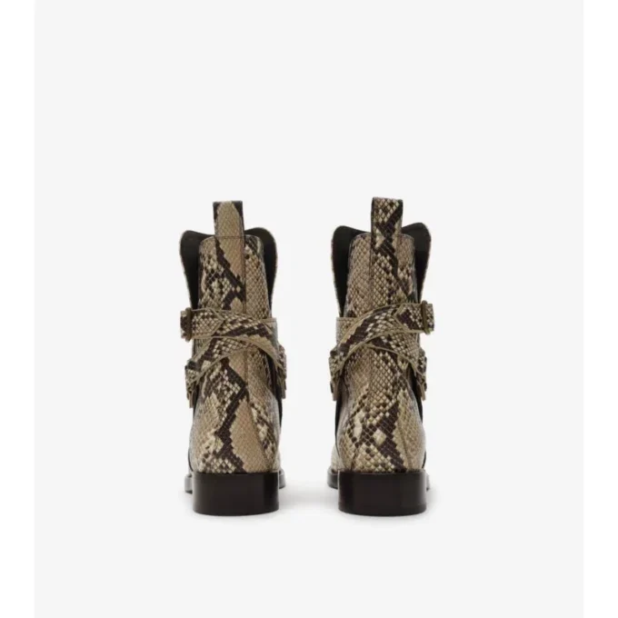 Botas Ledger de piel con estampado de pitón Botas Ledger de piel con estampado de pitón