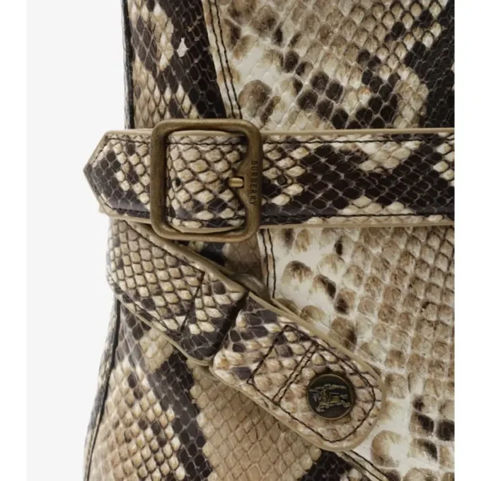 Botas Ledger de piel con estampado de pitón Botas Ledger de piel con estampado de pitón