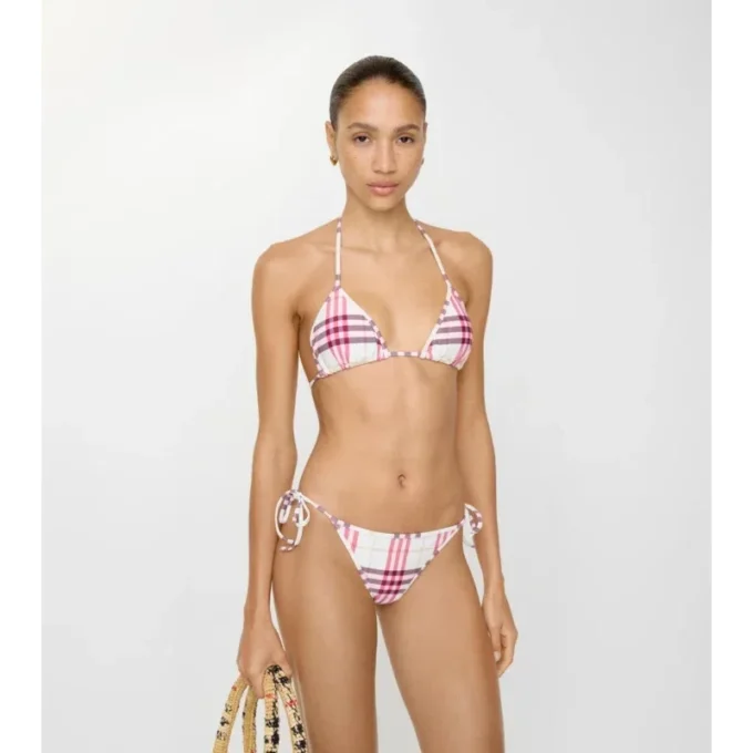 Braguitas de bikini con estampado de cuadros Braguitas de bikini con estampado de cuadros