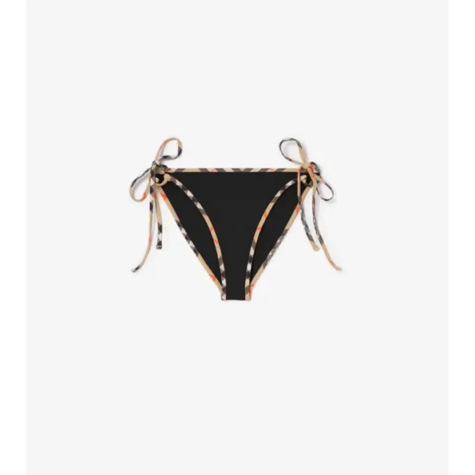 Braguitas de bikini con ribete de cuadros Braguitas de bikini con ribete de cuadros