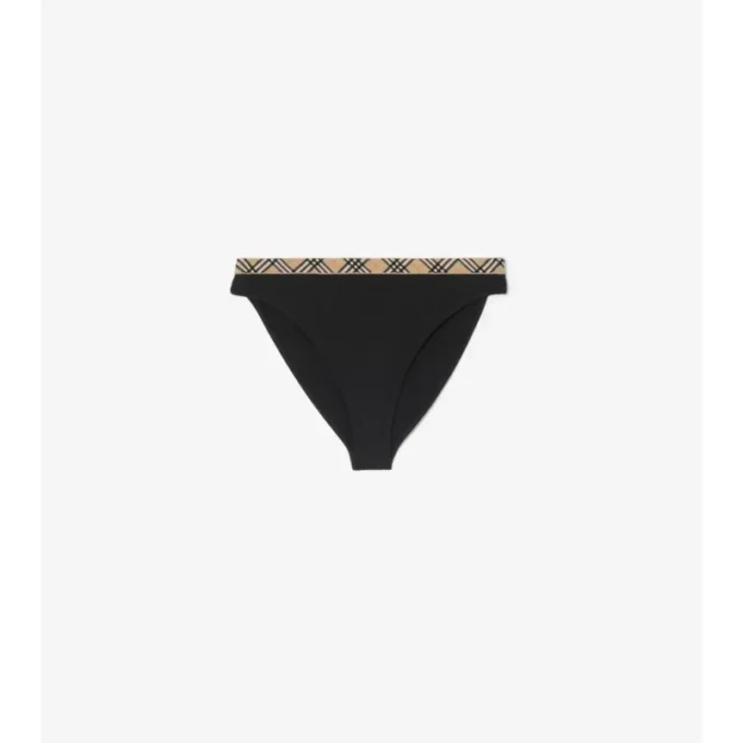 Braguitas de bikini con ribete de cuadros Braguitas de bikini con ribete de cuadros