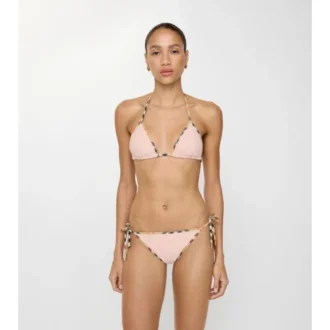 Braguitas de bikini con ribete de cuadros