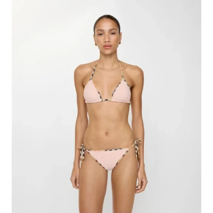 Braguitas de bikini con ribete de cuadros Braguitas de bikini con ribete de cuadros