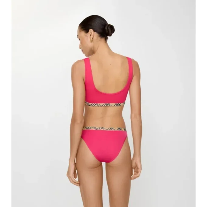 Braguitas de bikini con ribete de cuadros Braguitas de bikini con ribete de cuadros