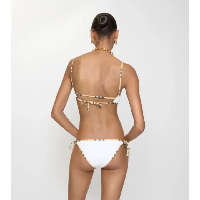 Braguitas de bikini con ribete de cuadros Braguitas de bikini con ribete de cuadros