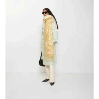 Bufanda ancha de cachemira EKD con estampado floral