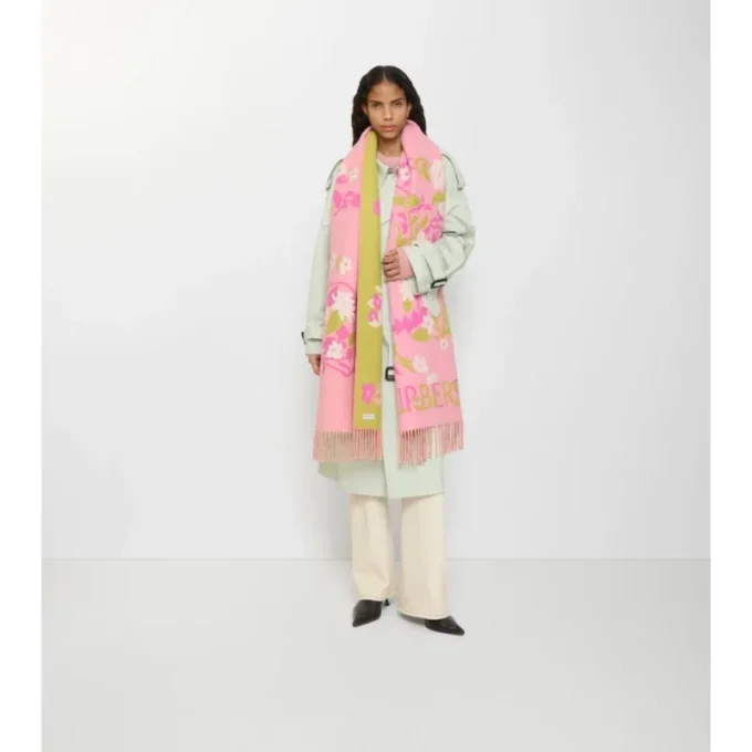 Bufanda ancha de cachemira EKD con estampado floral Bufanda ancha de cachemira EKD con estampado floral
