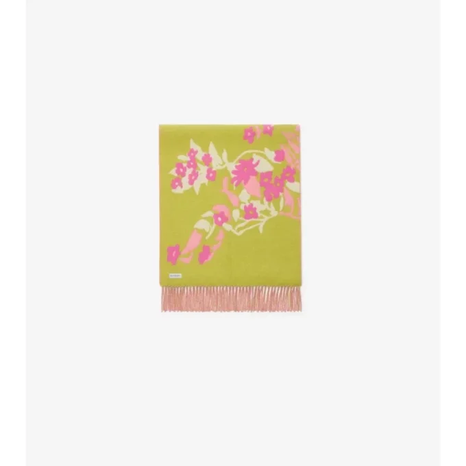Bufanda ancha de cachemira EKD con estampado floral Bufanda ancha de cachemira EKD con estampado floral