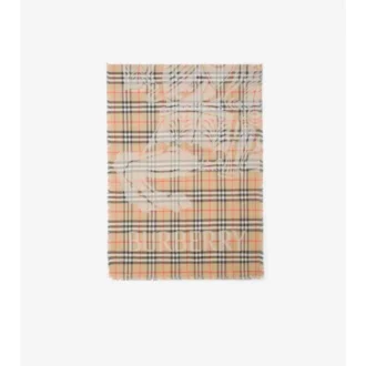 Bufanda ancha de lana y seda con estampado EKD Check