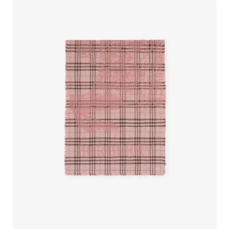 Bufanda ancha de lana y seda con estampado EKD Check