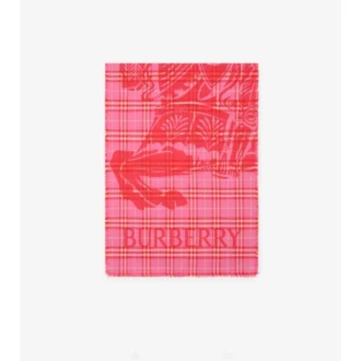 Bufanda ancha de lana y seda con estampado EKD Check