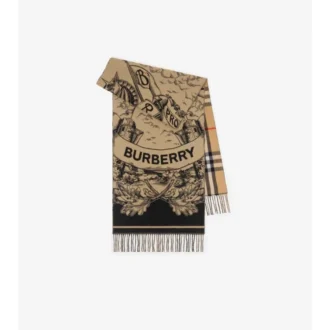 Bufanda ancha reversible de cachemira EKD