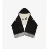 Bufanda con capucha de mezcla de lana de alpaca con logotipo