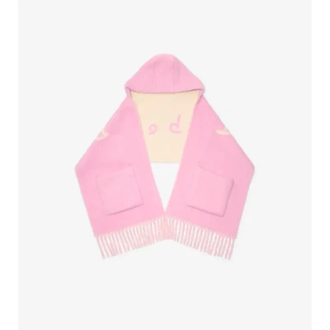 Bufanda con capucha de mezcla de lana de alpaca con logotipo Bufanda con capucha de mezcla de lana de alpaca con logotipo