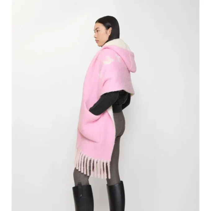 Bufanda con capucha de mezcla de lana de alpaca con logotipo Bufanda con capucha de mezcla de lana de alpaca con logotipo