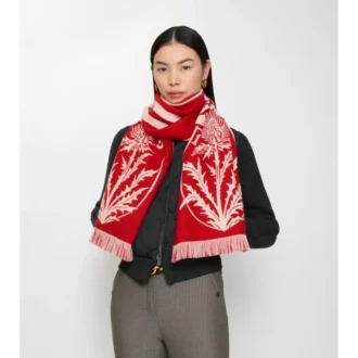 Bufanda de lana con escudo de cardo