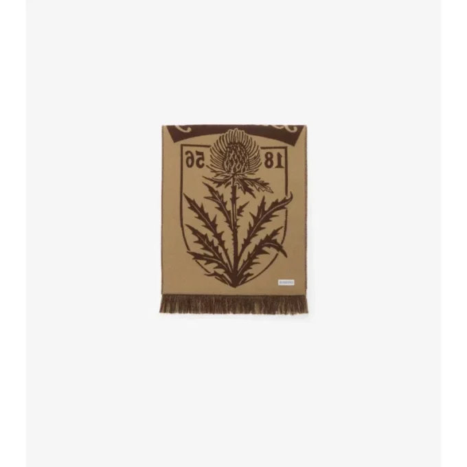 Bufanda de lana con escudo de cardo Bufanda de lana con escudo de cardo
