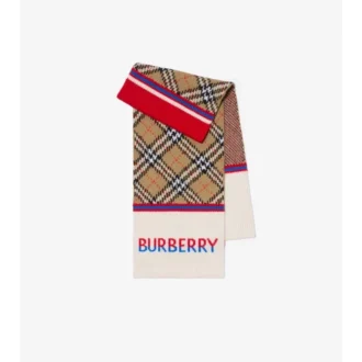 Bufanda de lana con estampado de cuadros