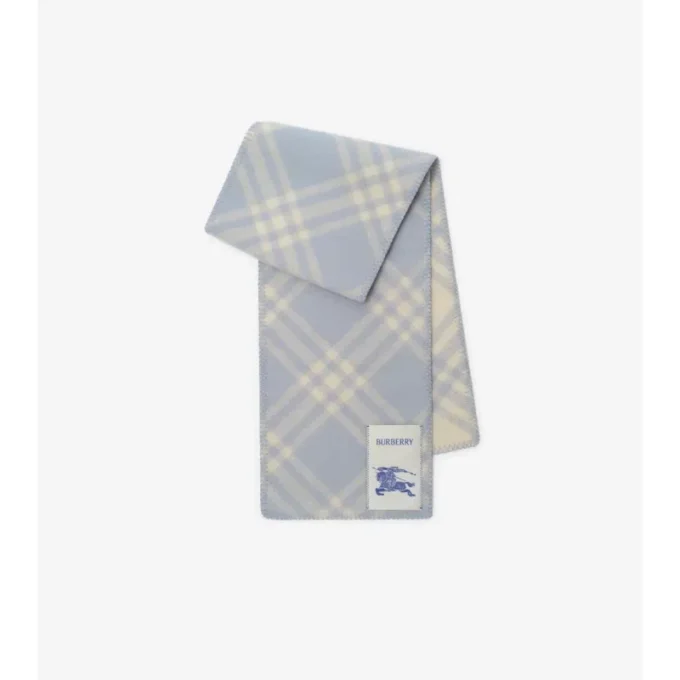 Bufanda de lana con estampado de cuadros
