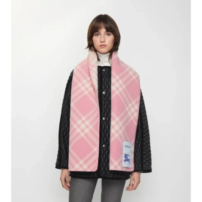 Bufanda de lana con estampado de cuadros