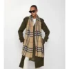Bufanda de lana con estampado de cuadros