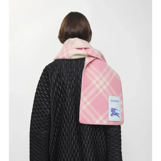 Bufanda de lana con estampado de cuadros