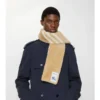 Bufanda de piel de oveja con estampado de cuadros estrechos Bufanda de piel de oveja con estampado de cuadros estrechos