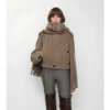 Bufanda desmontable Chaqueta de mezcla de lana Bufanda desmontable Chaqueta de mezcla de lana