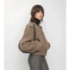 Bufanda desmontable Chaqueta de mezcla de lana Bufanda desmontable Chaqueta de mezcla de lana