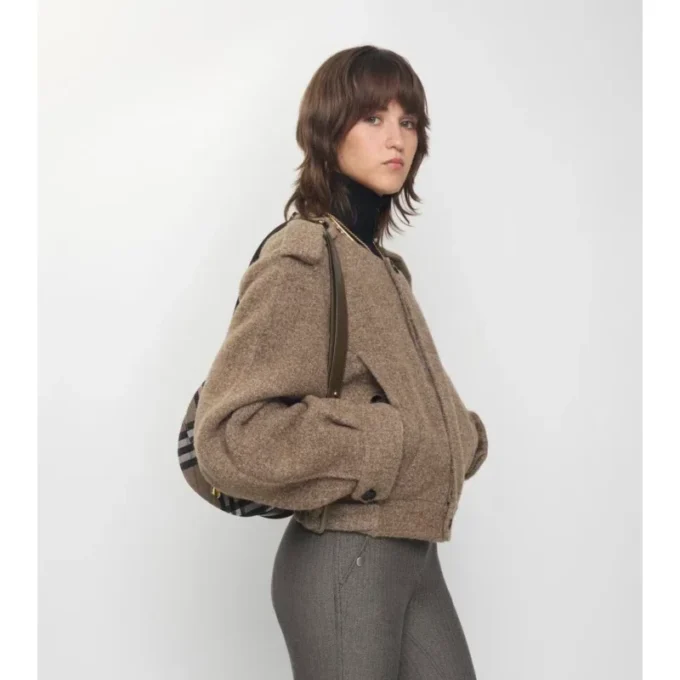 Bufanda desmontable Chaqueta de mezcla de lana Bufanda desmontable Chaqueta de mezcla de lana