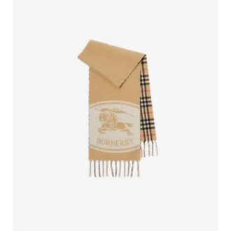 Bufanda reversible con estampado de caballero