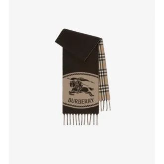 Bufanda reversible con estampado de caballero