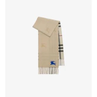 Bufanda reversible de cachemira con estampado EKD Check