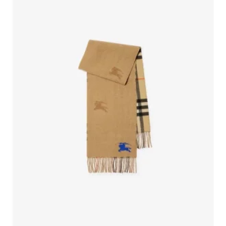 Bufanda reversible de cachemira con estampado EKD Check