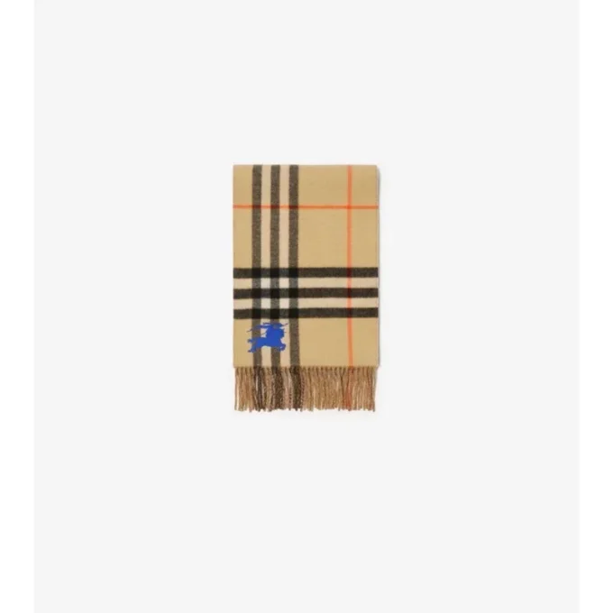 Bufanda reversible de cachemira con estampado EKD Check