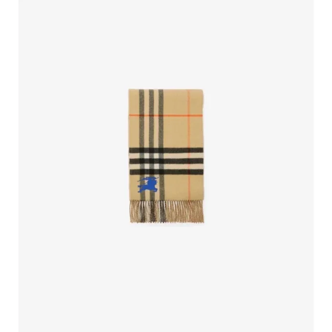 Bufanda reversible de cachemira con estampado EKD Check