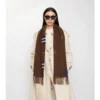 Bufanda reversible de cachemira con estampado EKD Check